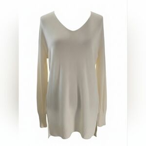 NWT Ann Taylor Cream Oversized Boyfriend Sweater - Size Small